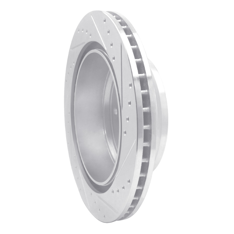 Nissan NV1500 Brake Rotor (1) - Rear Left - R1 Concepts - Drilled & Slotted - Silver - `12-`21